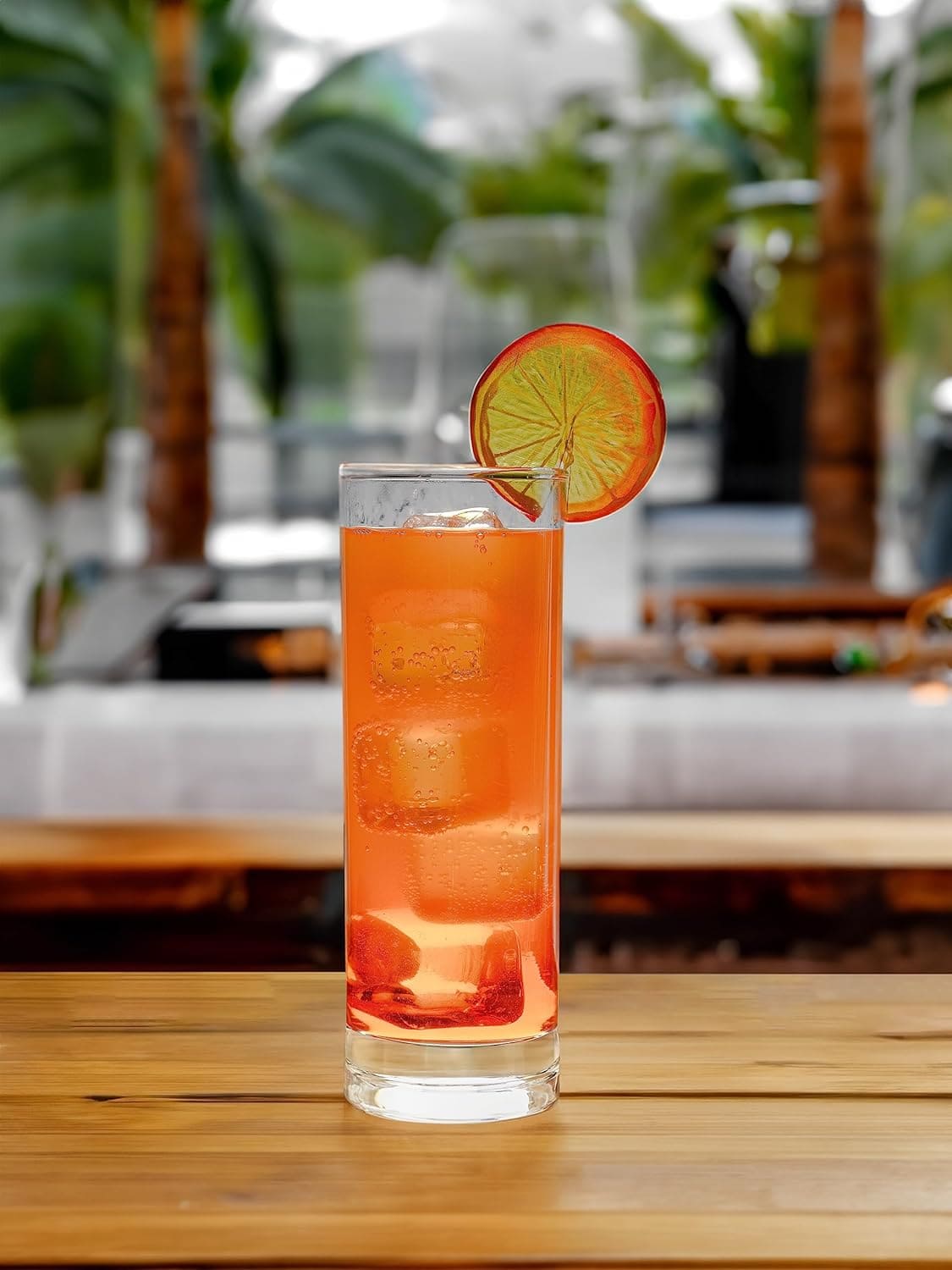 Set of 6 Highball Collins Glasses Crystal Drinking Glasses For Hot Cold Beverage