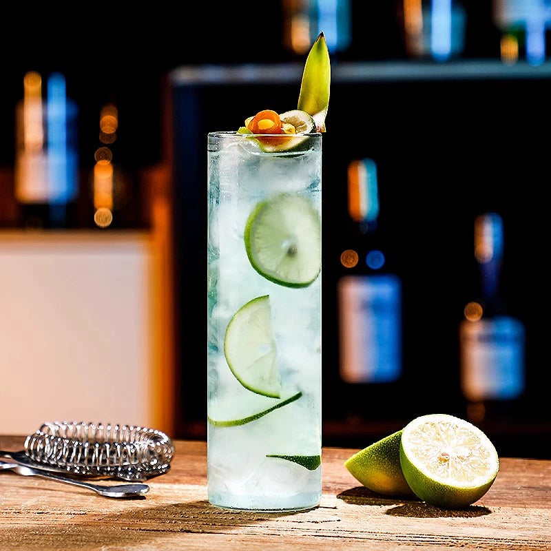 Set of 6 Highball Collins Glasses Crystal Drinking Glasses For Hot Cold Beverage